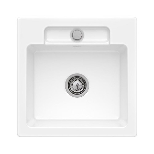 Siluet 50 S Villeroy&Boch TitanCeram zlewozmywak ceramiczny KM 510x510 snow white 334501KG