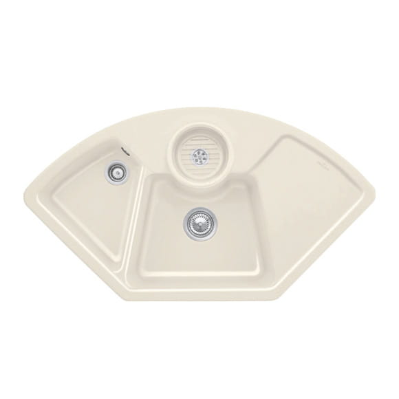 Solo_Corner_Villeroy&Boch_zlew ceramiczny _narożny_crema_670801KR