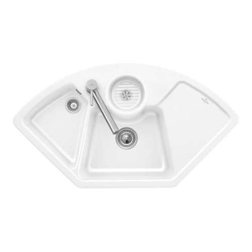Solo_Corner_Villeroy&Boch_zlew_ceramiczny_narożny_stone_white_670801RW