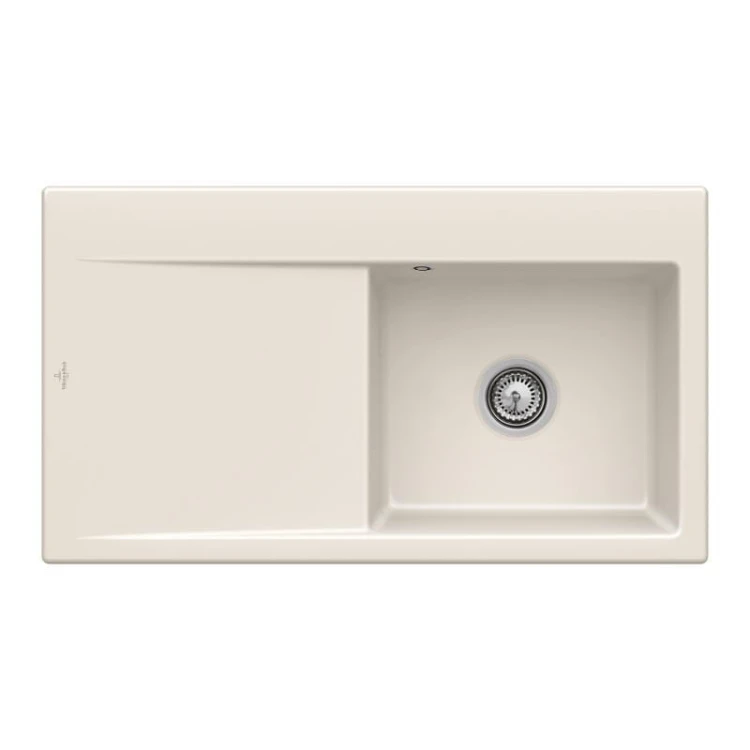 Subway Style 50 Classicline V&B zlew ceramiczny 510x900 KM prawy crema (połysk) – 3351 01 KR