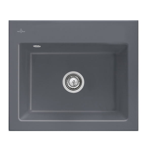 Subway 60 S Flat Classicline V&B zlew ceramiczny 475x565mm KM grafit (mat) - 33091FI4