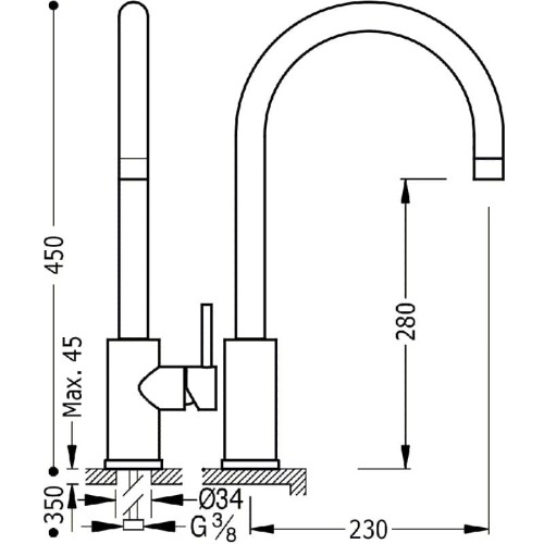 Max-Tres bateria zlewozmywakowa chrom – 1.62.540