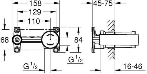 Grohe element podtynkowy baterii 2-otworowej 23571000 - 23571000