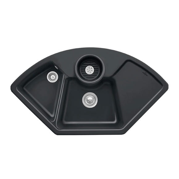 Solo-Corner-Premiumline-Villeroy&Boch-zlewozmywak-ceramiczny-narożny-600x1075-chromit-(połysk)-670801J0