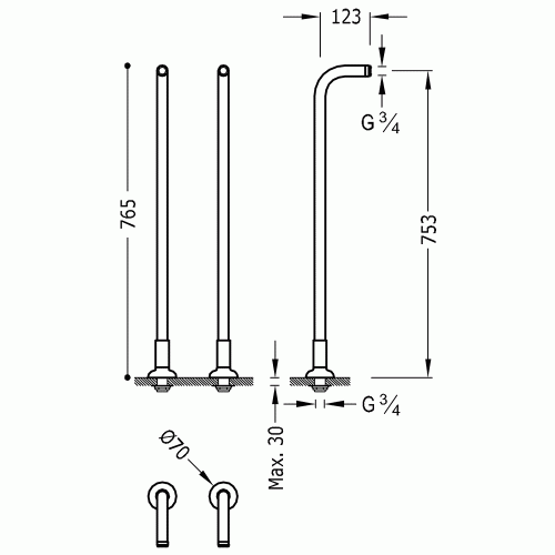 Tres-nogi-baterii-retro-mosiądz-antyczny-24219403LV