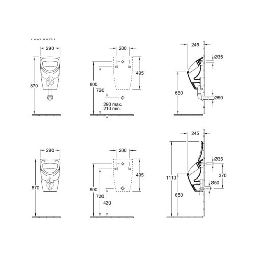 Architectura V&B pisuar biały – 755705R1