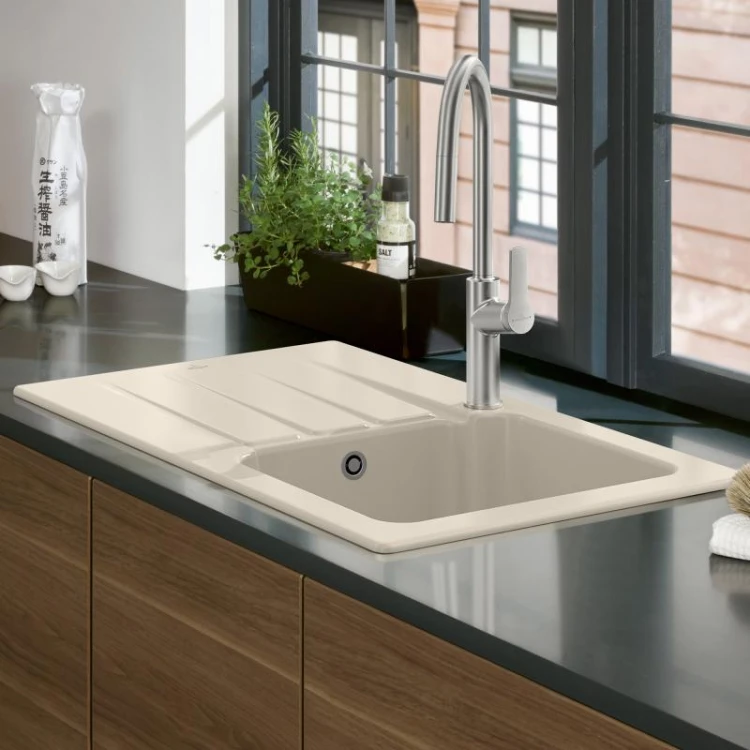 Architectura 45 Classicline V&B zlew ceramiczny 510x800 KM ivory (mat) - 3350 01 FU