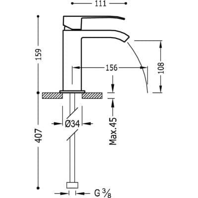 Cuadro-Tres bateria umywalkowa  chrom - 006.110.01-132736