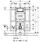 Duofix Geberit element montażowy do WC dla niepełnosprawnych specjalny UP320 Sigma H112 - 111.375.00.5-119262