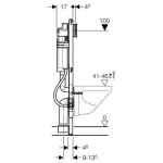Duofix Geberit element montażowy do WC dla niepełnosprawnych specjalny UP320 Sigma H112 - 111.375.00.5-119263