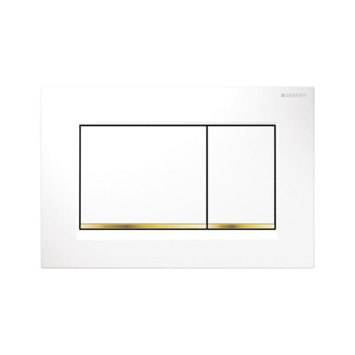 Sigma30 Geberit przycisk spłukujący biały/złocony/biały - 115.883.KK.1-141001