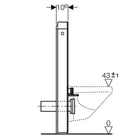 Monolith Geberit moduł sanitarny do WC wiszącego H101 szkło miętowe/aluminium - 131.022.SL.5-140179