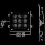 Tres głowica natryskowa ze stali nierdzewnej 500x500 mm chrom – 1.34.951-112553