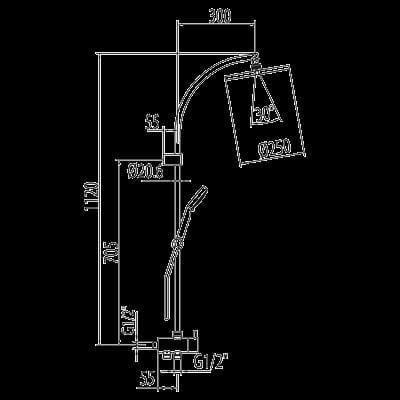 Tres zestaw natryskowy z masażem chrom – 1.61.476-113142