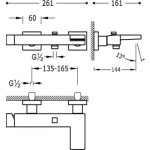 Slim-Tres Bateria wannowa chrom - 202.170.01-112815