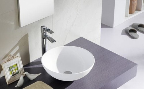 Sicilia Bathco umywalka ceramiczna nablatowa 400x400 biała - 4069