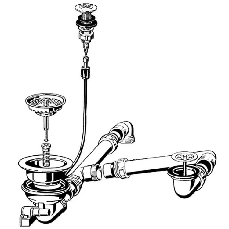 V&B armatura odpływowo-przelewowa KA chrom - 82150061