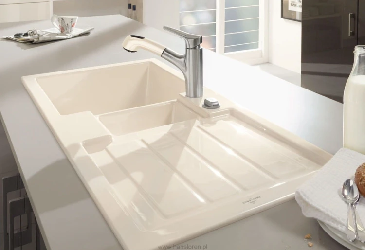Flavia 60 Classicline V&B zlewozmywak ceramiczny 510x1010mm korek manualny