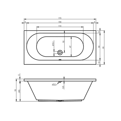 Carolina Riho wanna prostokątna akrylowa 170x80.jpg