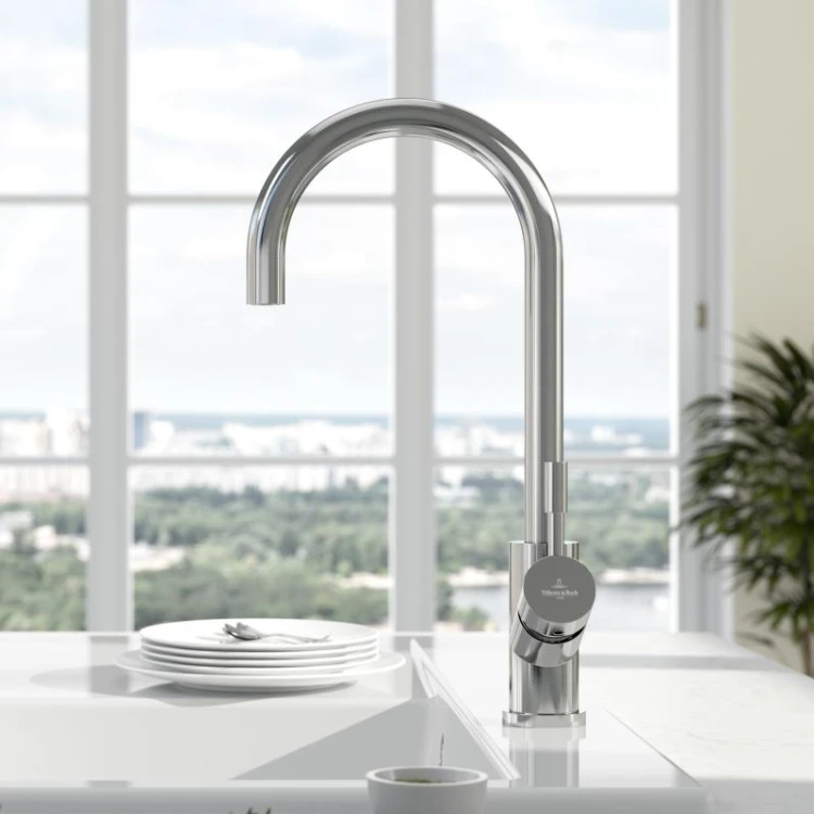 umbrella-villeroy&boch-stal-polerowana-bateria-zlewozmywakowa-925300le