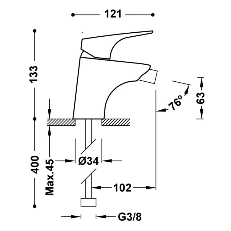 Canigo Tres bateria bidetowa chrom – 21712001