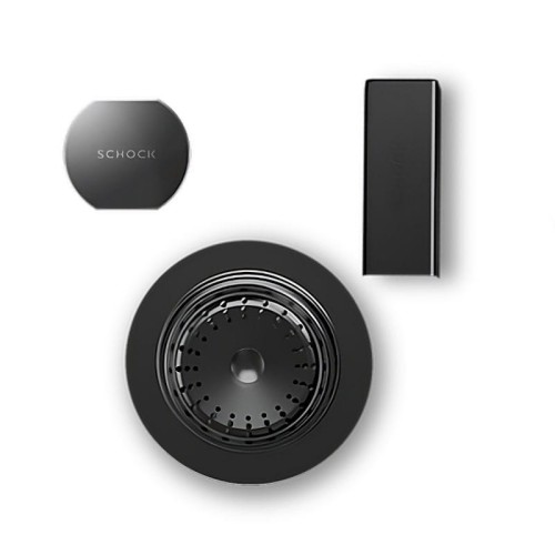 Nakładki Schock w kolorze czarnym do zlewozmywaków 1 komorowych