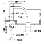cuadro-tres-bateria-umywalkowa-z-wylewka-typu-kaskada-chrom-dzwignia-z-korkiem-automatycznym-00610101d-tech