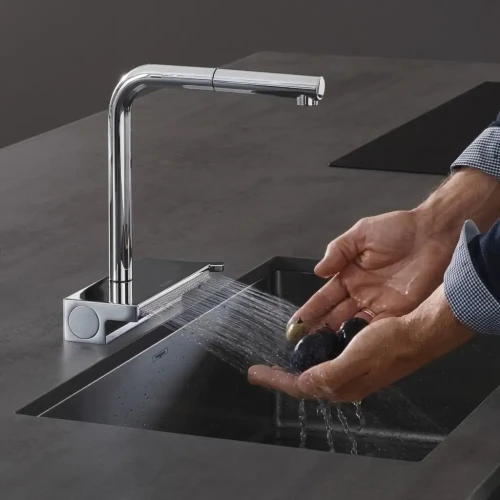 Aquno-Select-M81-Hansgrohe-bateria-kuchenna-z-wyciąganą-wylewką-chrom-7383600
