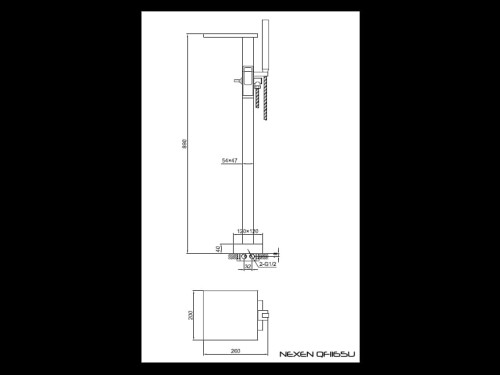 Nexen Kohlman bateria wannowa chrom – QF1165U