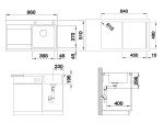Divon II 45S-IF zlew z ociekaczem 860x510 KM prawy - 521658