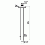 Tres ramię do głowicy natryskowej 280mm - 1.34.621.02