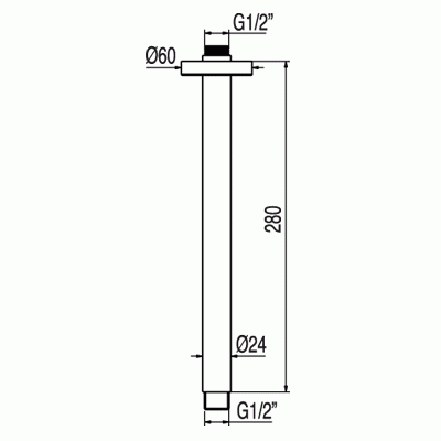 Tres ramię do głowicy natryskowej 280mm - 1.34.621.02