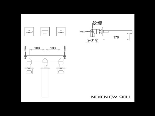 Nexen Kohlman bateria umywalkowa chrom – QW190U