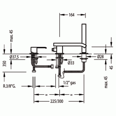 cuadro-tres-bateria-wannowa-3-otworowa-z-wylewką-typu-kaskada-chrom-1.06.161.02