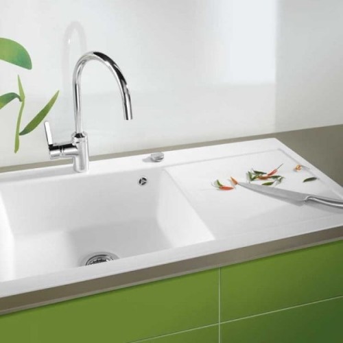 Mera 100 SL F SystemCeram zlewozmywak ceramiczny 510x1000 na równi z blatem