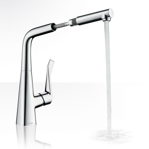 Metris Hansgrohe jednouchwytowa bateria kuchenna z wyciąganą wylewką DN15 chrom - 14821000