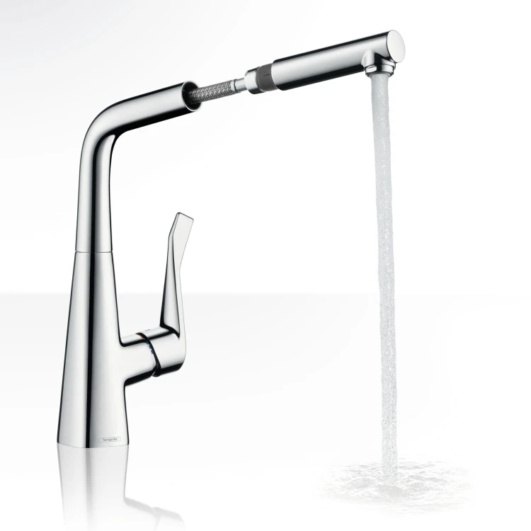 Metris Hansgrohe jednouchwytowa bateria kuchenna z wyciąganą wylewką DN15 chrom - 14821000