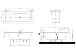 Loop&Friends Square Duo Villeroy&Boch wanna prostokątna 170x70 - UBA 177 LFS 2V 01