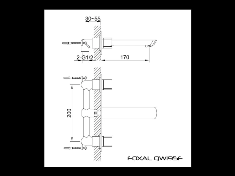 Foxal Kohlman bateria umywalkowa chrom - QW195F