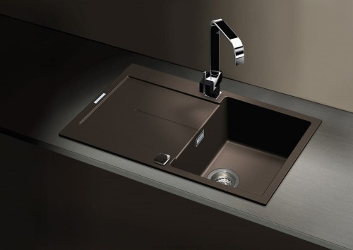 Enigma Hansloren zlewozmywak 1-komorowy z ociekaczem 500x860x200 mm korek auto 