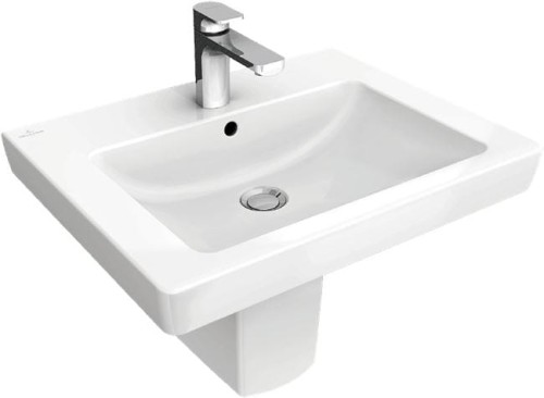 Subway 2.0 V&B umywalka 600x470mm z przelewem white alpin ceramicplus - 7113 60 R1