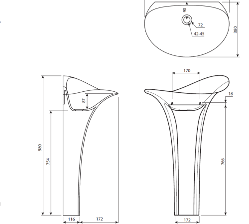 Alice Marmorin umywalka stojąca duracoat - P_S_002_04_0580