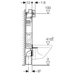 Kombifix Geberit element montażowy do WC UP100 Delta H108 - 110.100.00.1