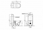 Fusion Hatria spłuczka z podłączeniem dolnym 37x90x13 - Y0MK