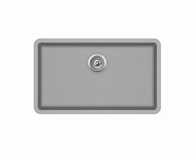 Bianco Hansloren zlewozmywak konglomeratowy podwieszany 810x480 alumetalik - B8AO-1PMB