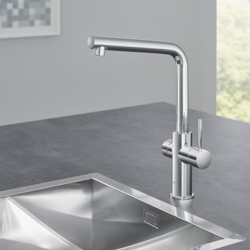 Red New Duo Grohe bateria kuchenna z boilerem 4 litry chrom - 30327 001