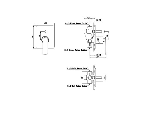 Experience Kohlman bateria wannowo-prysznicowa czarny mat - QW210EB