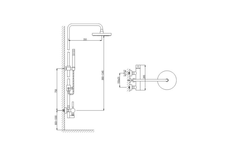 Roxin Kohlman zestaw natryskowy chrom - QW276R