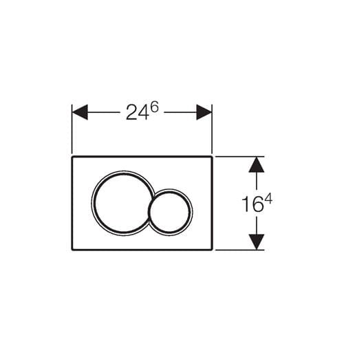 Sigma01 Geberit przycisk uruchamiający przedni UP320 chrom błyszczący 115.770.21.5