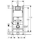 Duofix Basic element montażowy do WC UP100 Delta H112 Geberit - 111.153.00.1